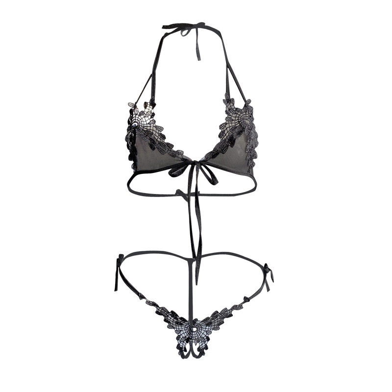 Floral Lace Tie Lingerie Set