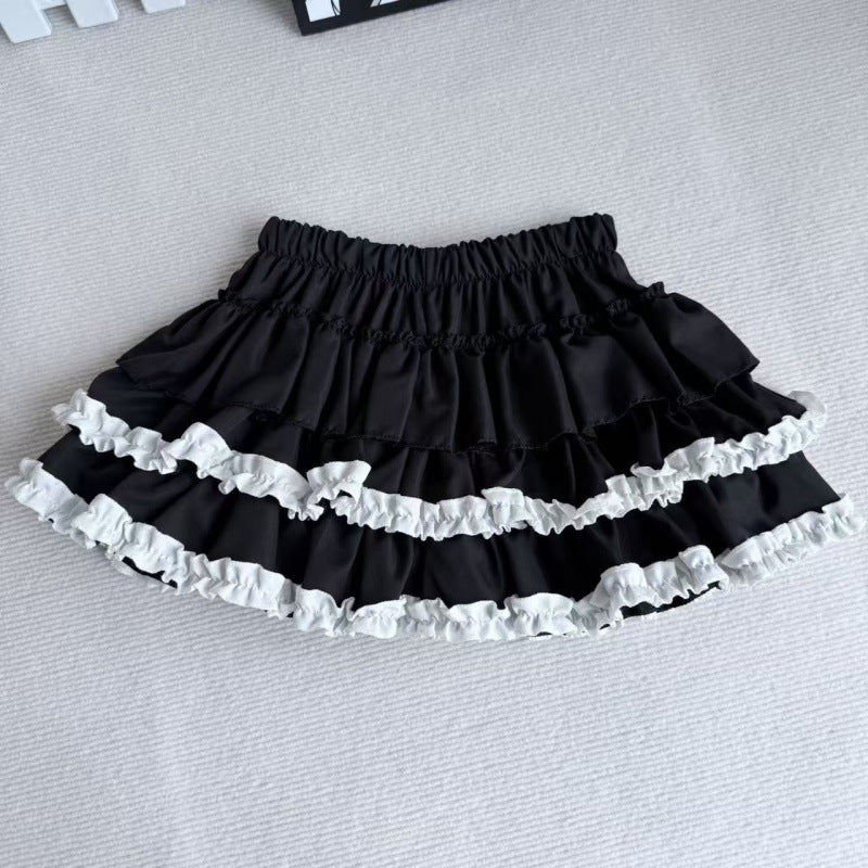 Lace Tier Micro Skirt