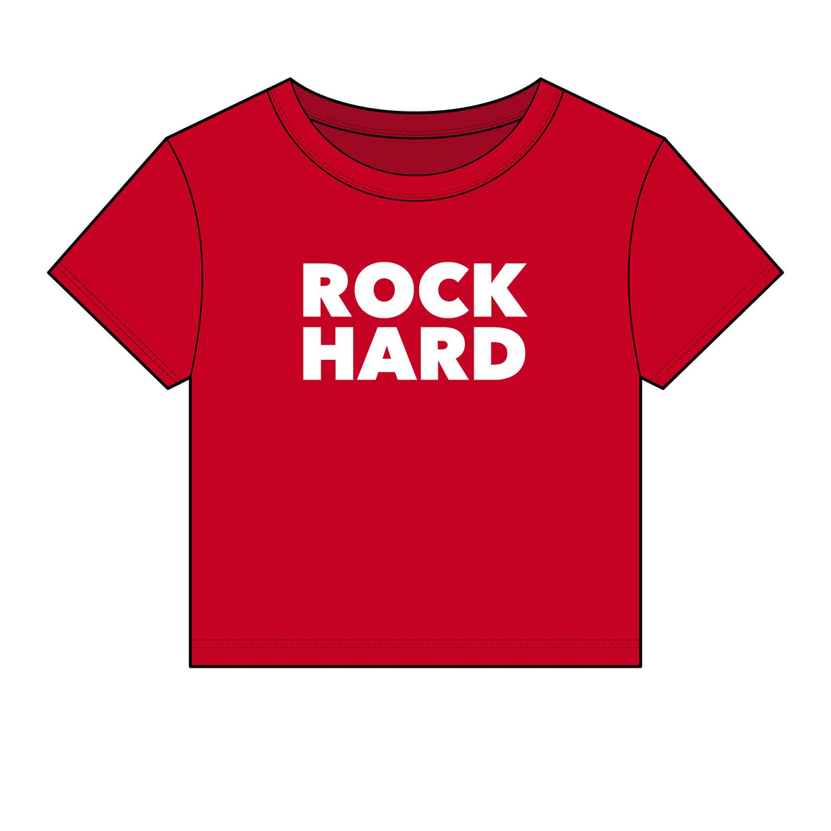 Rock Hard Baby Tee - Fitted Rib