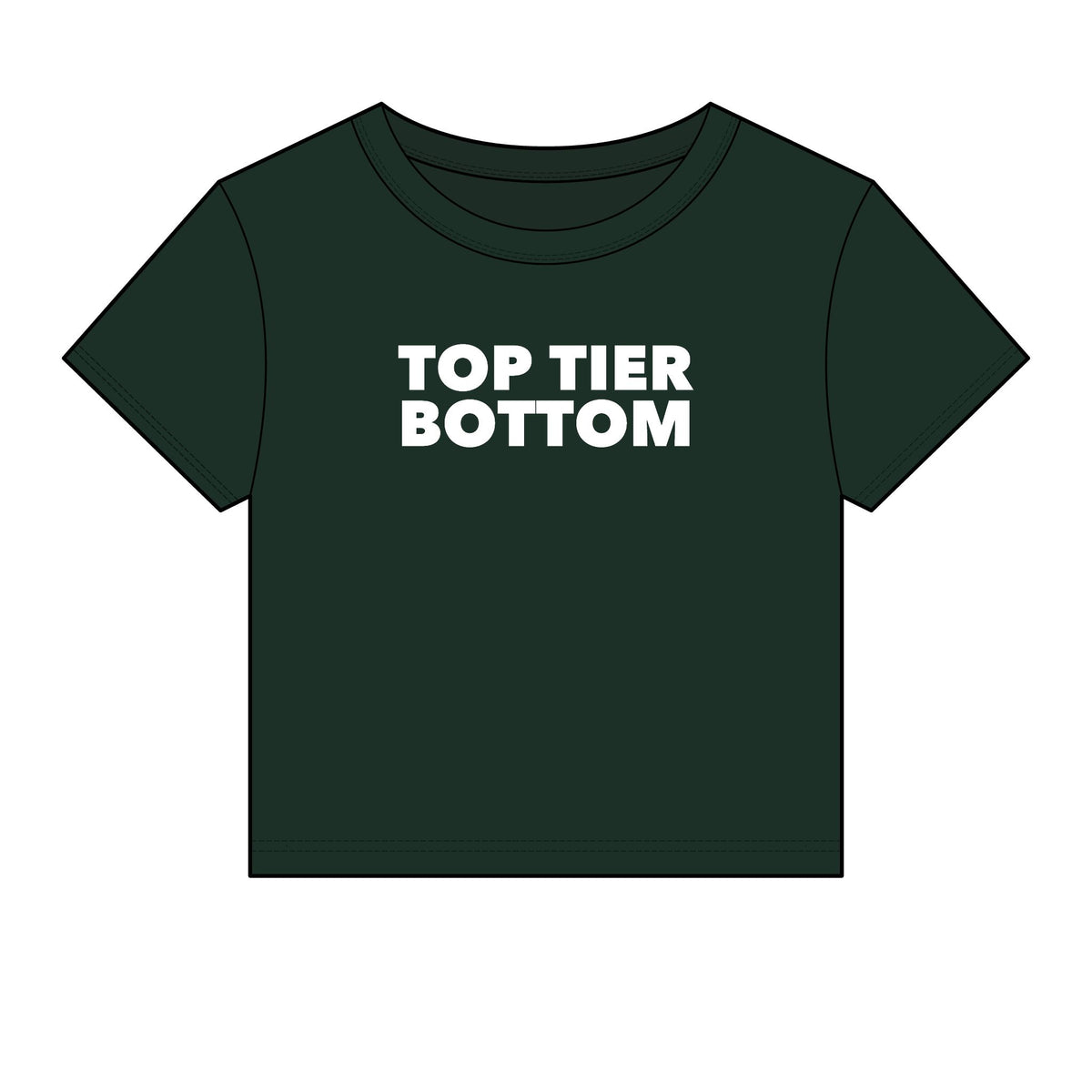 Top Tier Bottom Baby Tee - Fitted Rib