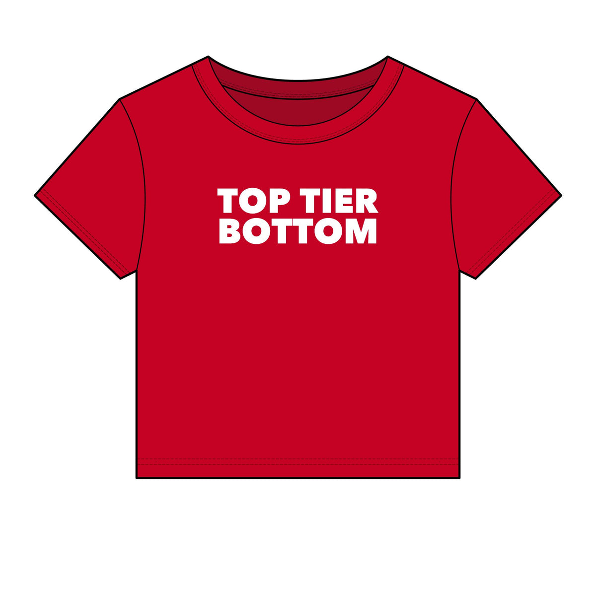 Top Tier Bottom Baby Tee - Fitted Rib