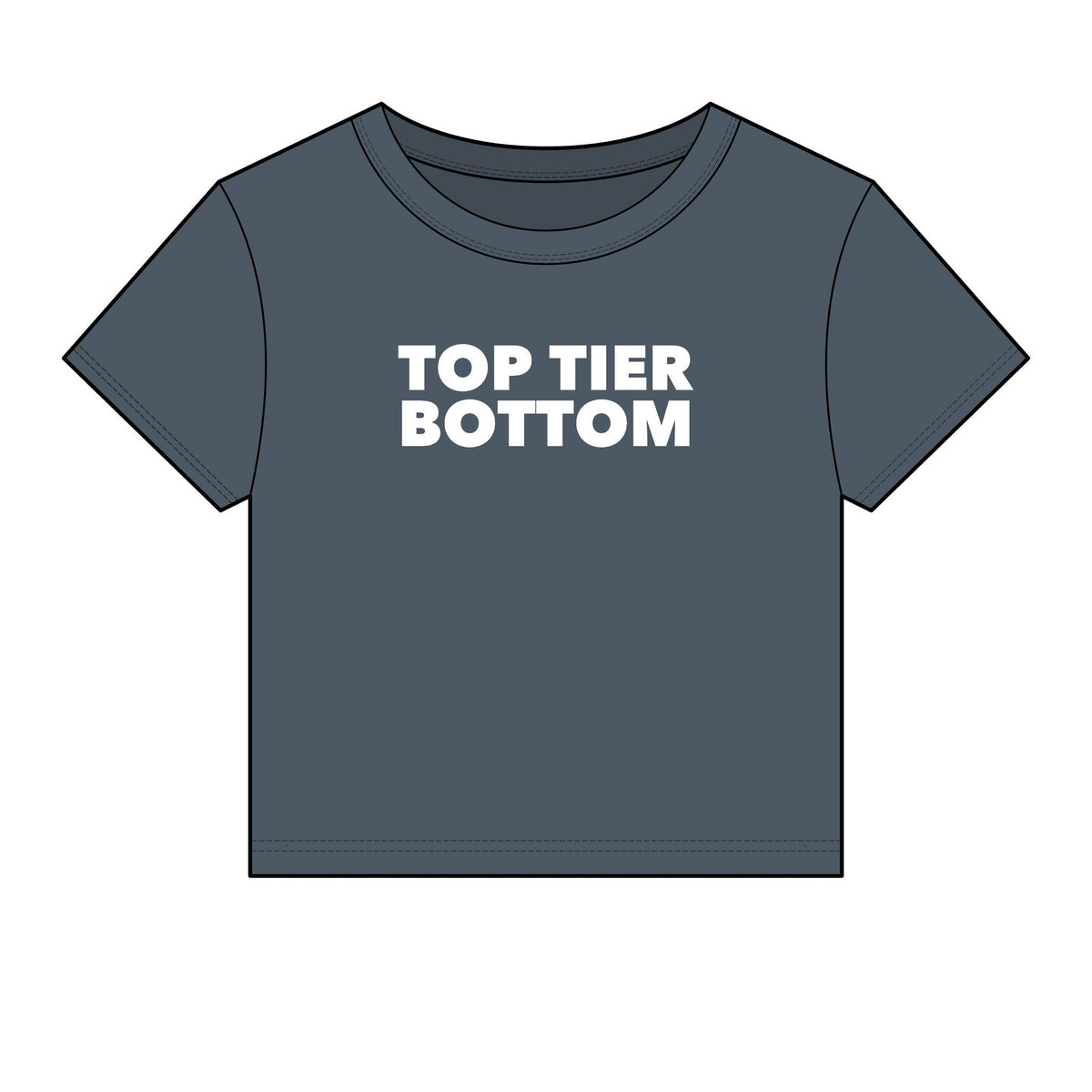 Top Tier Bottom Baby Tee - Fitted Rib