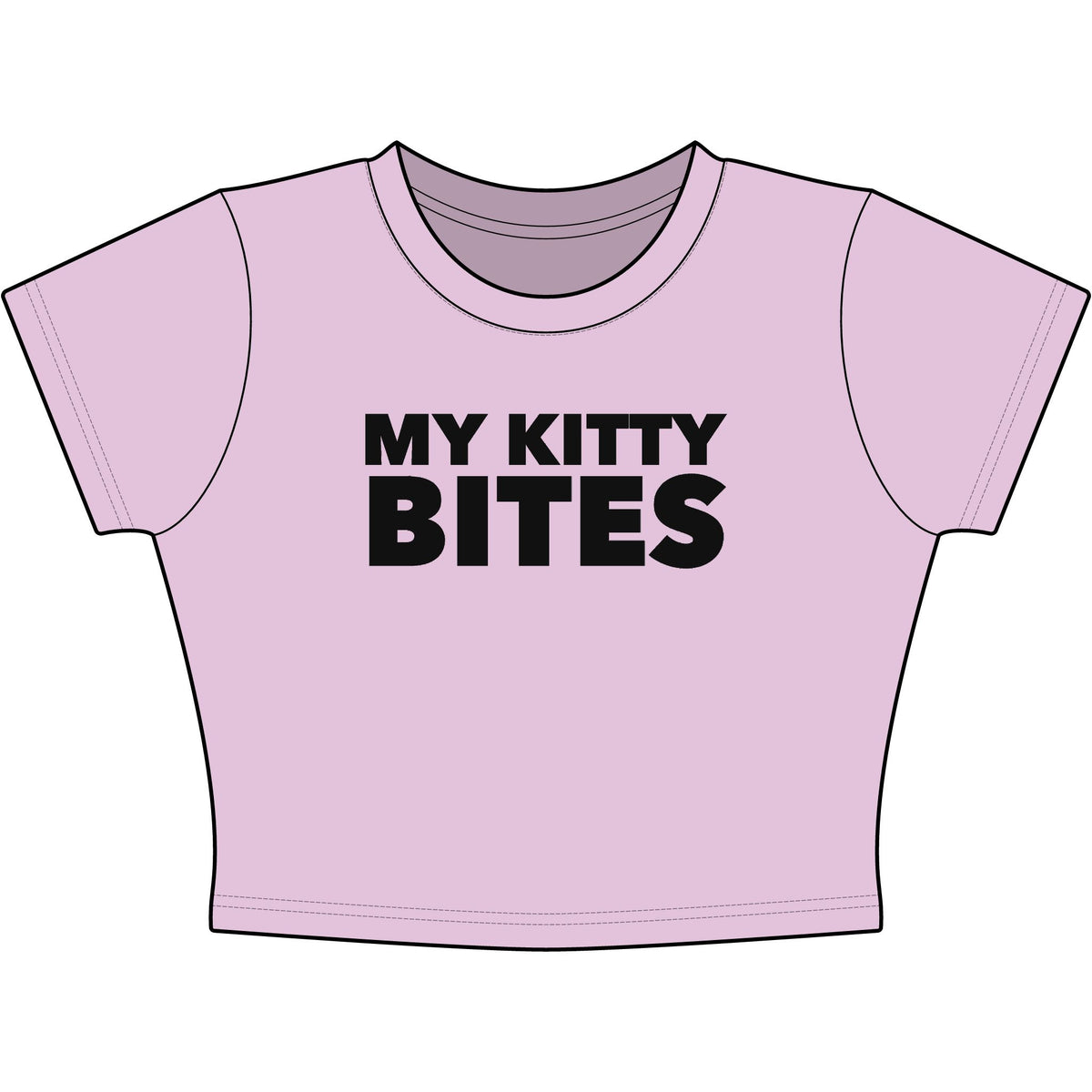 My Kitty Bites Baby Tee - Classic Crop