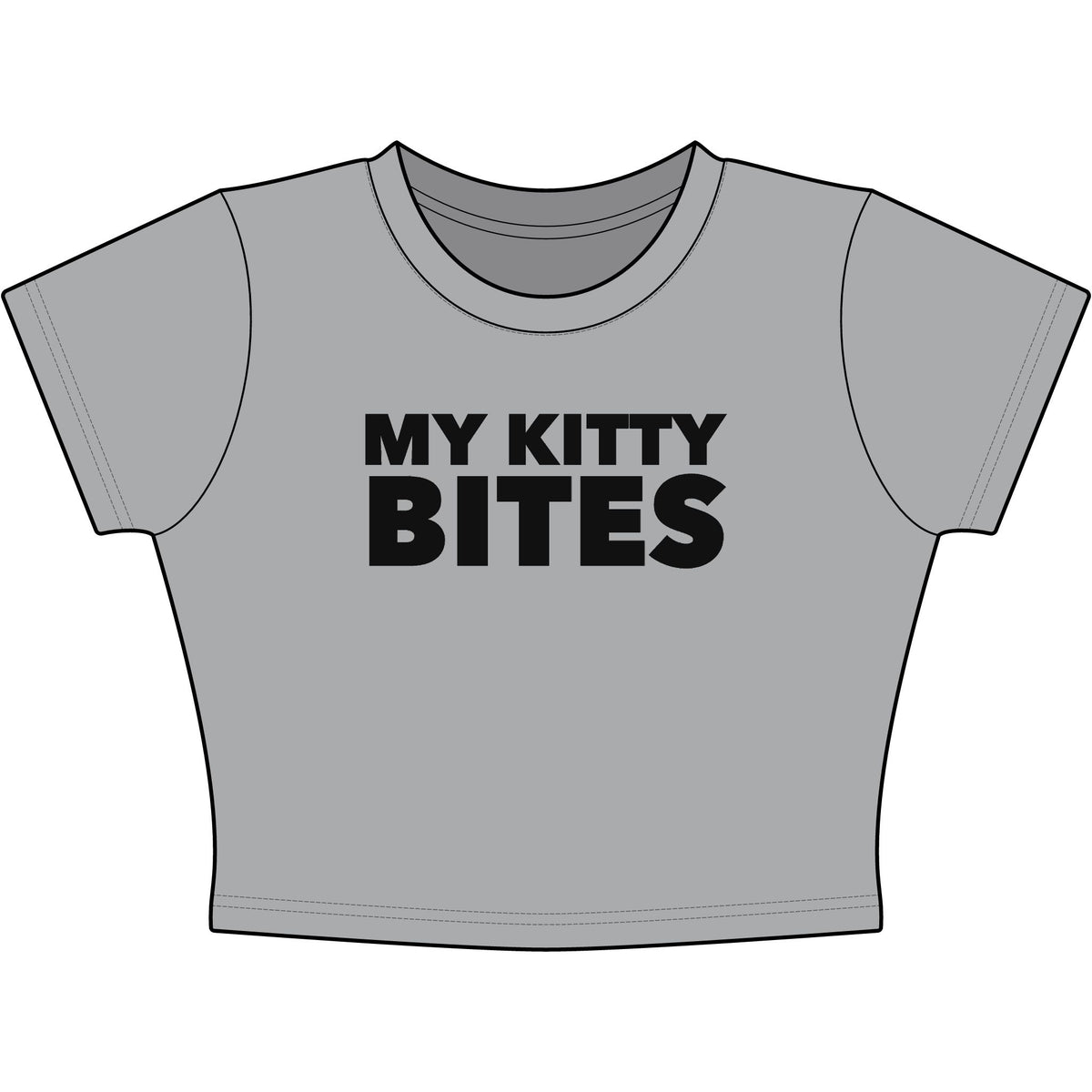 My Kitty Bites Baby Tee - Classic Crop