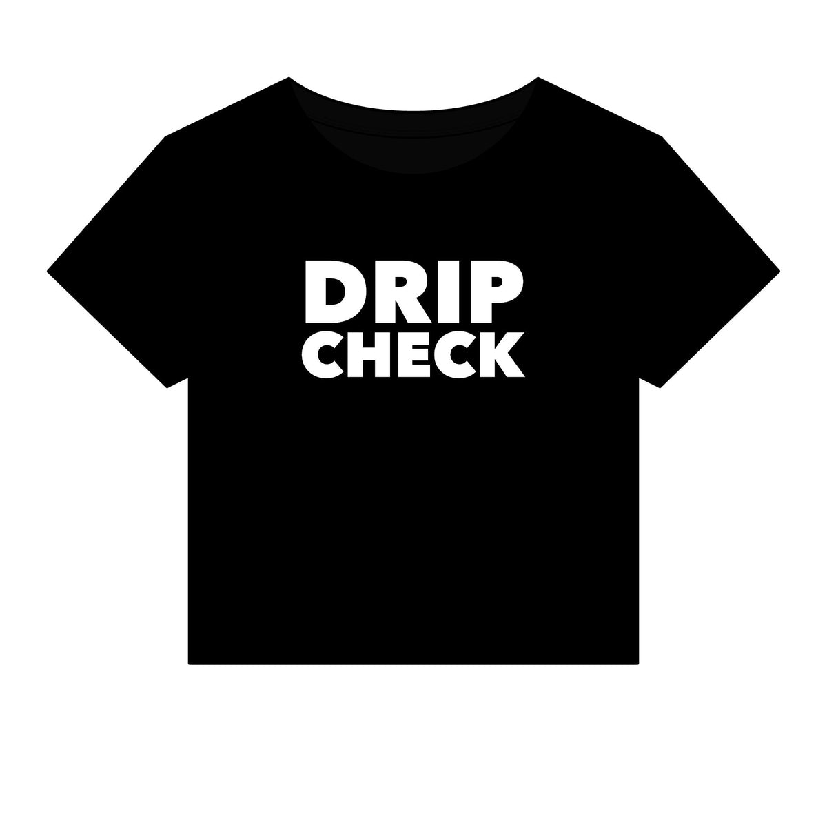 Drip Check Baby Tee - Fitted Rib
