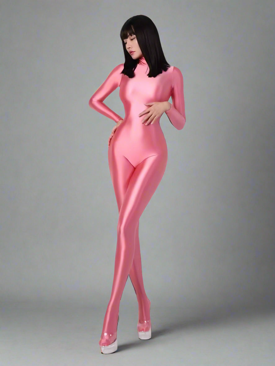 Spandex Nylon Full Bodysuit Back Zipper Zentai Shinny Cosplay Jumpsuit