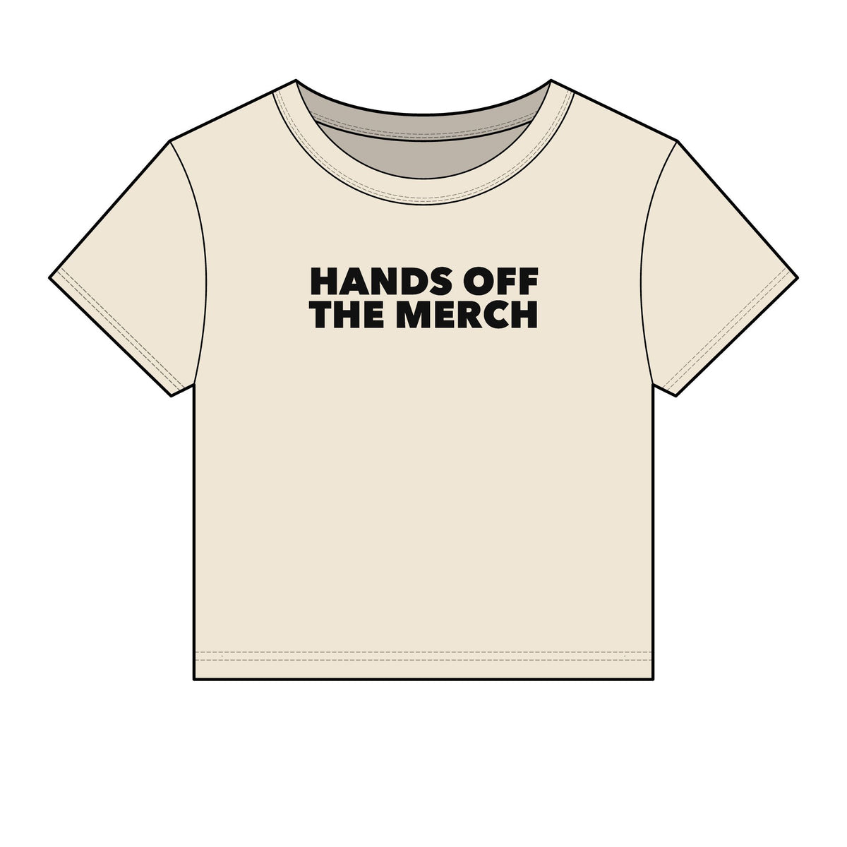 Hands Off The Merch Baby Tee - Fitted Rib