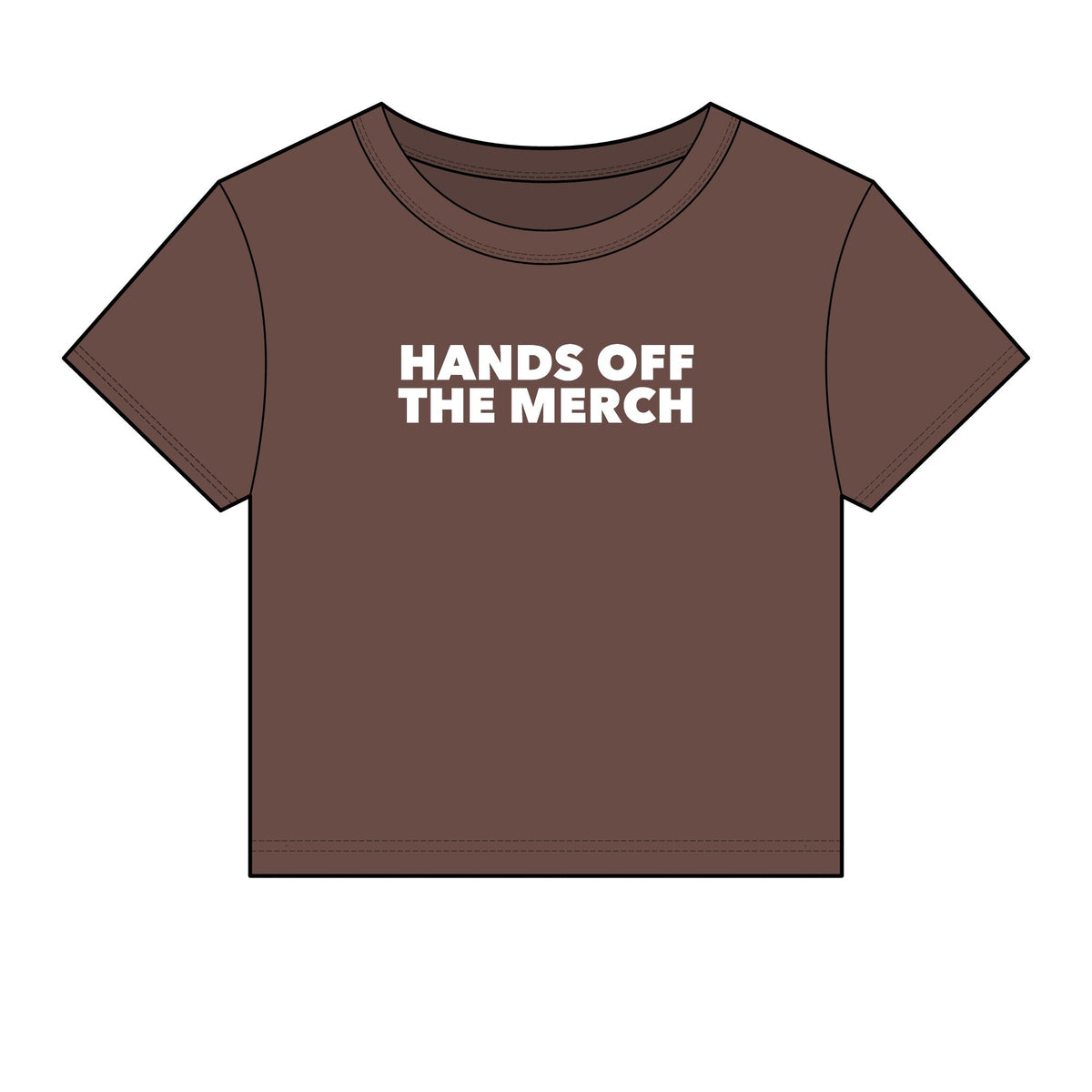 Hands Off The Merch Baby Tee - Fitted Rib
