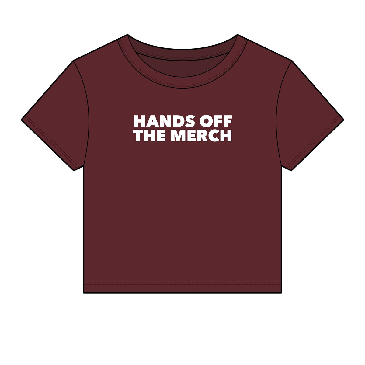 Hands Off The Merch Baby Tee - Fitted Rib