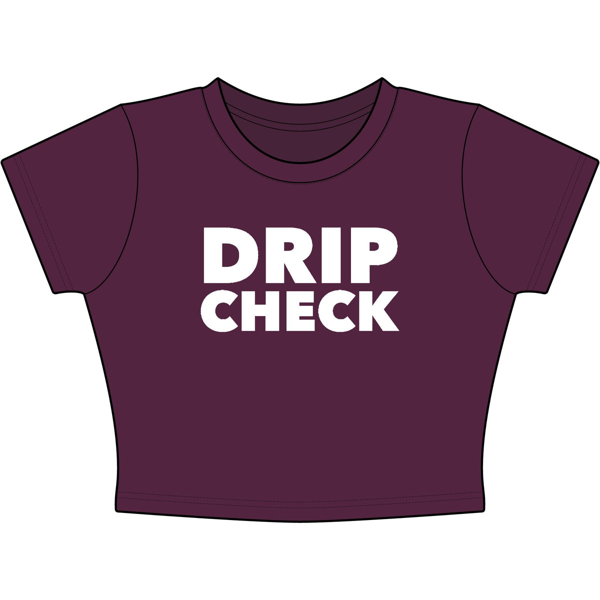 Drip Check Baby Tee - Classic Crop