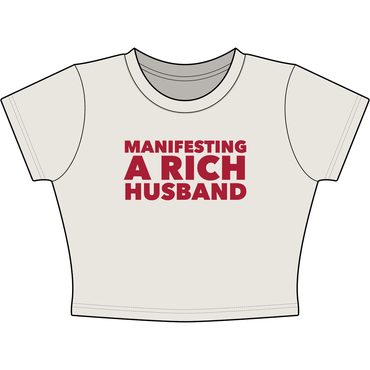 Manifesting A Rich Husband Baby Tee - Classic Crop