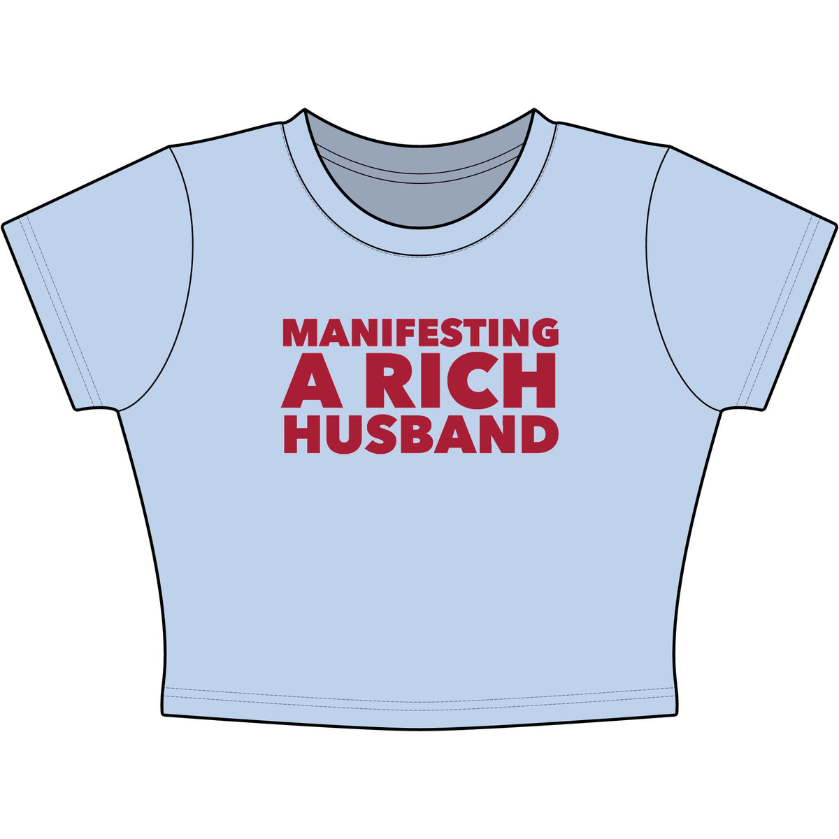 Manifesting A Rich Husband Baby Tee - Classic Crop