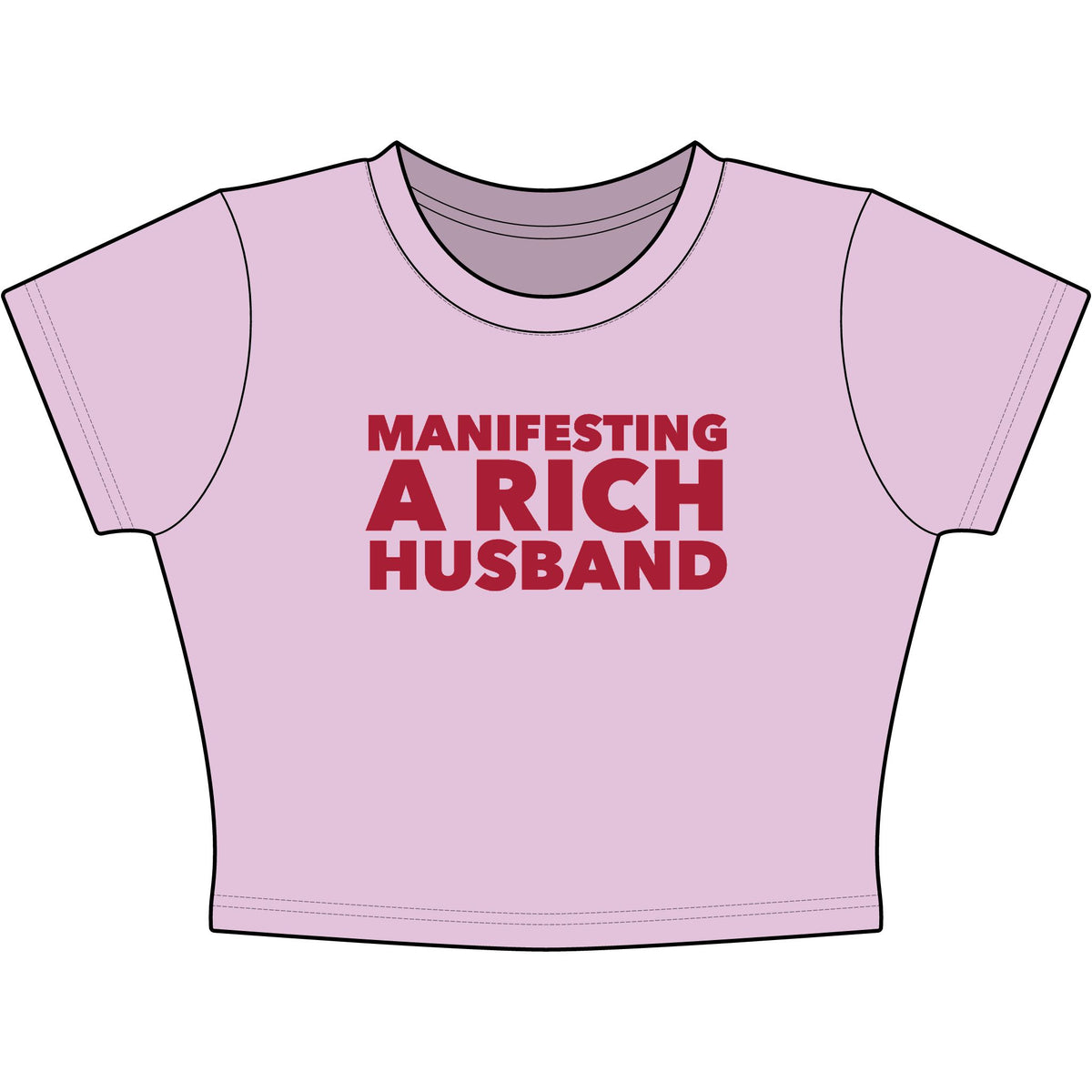 Manifesting A Rich Husband Baby Tee - Classic Crop