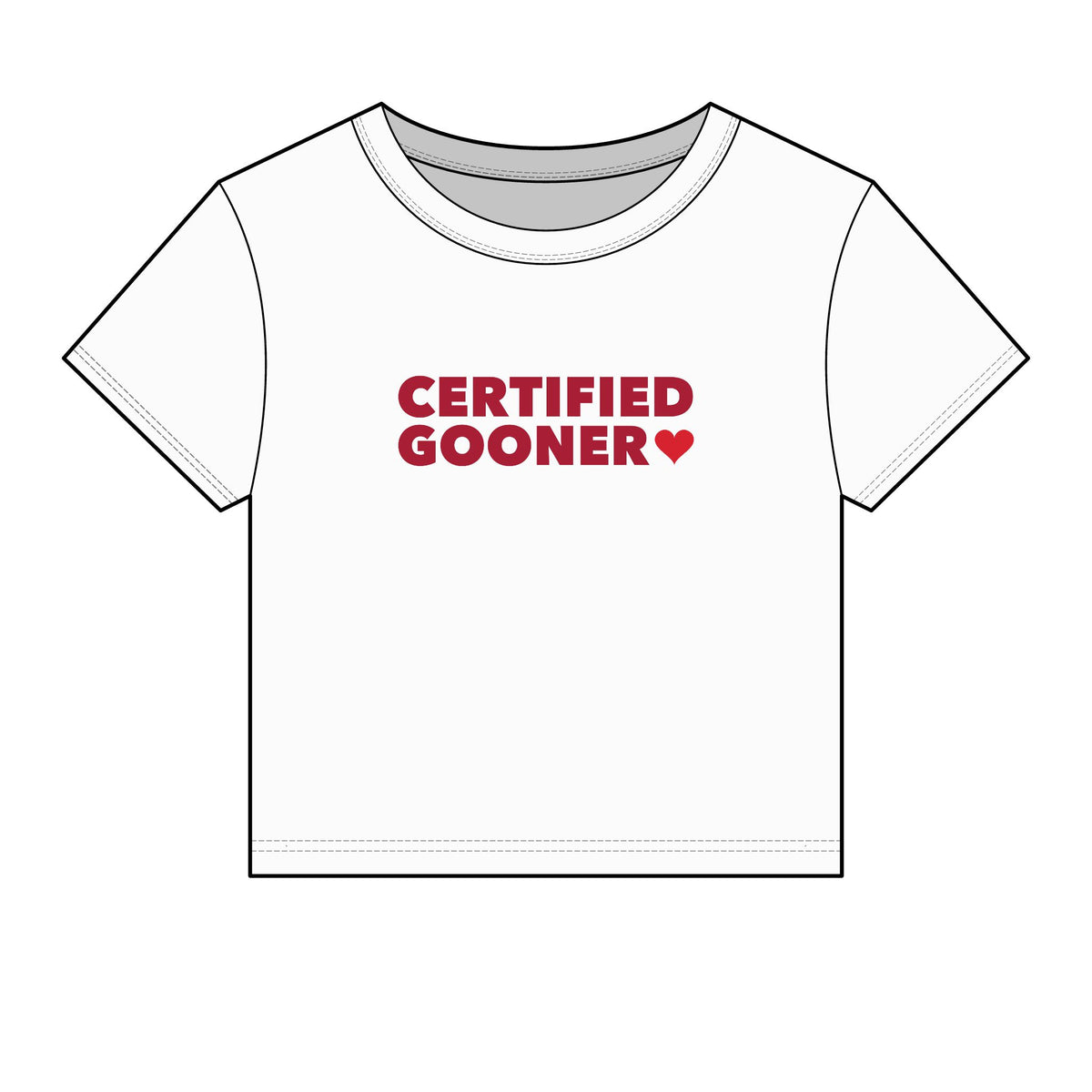 Certified Gooner Heart Baby Tee