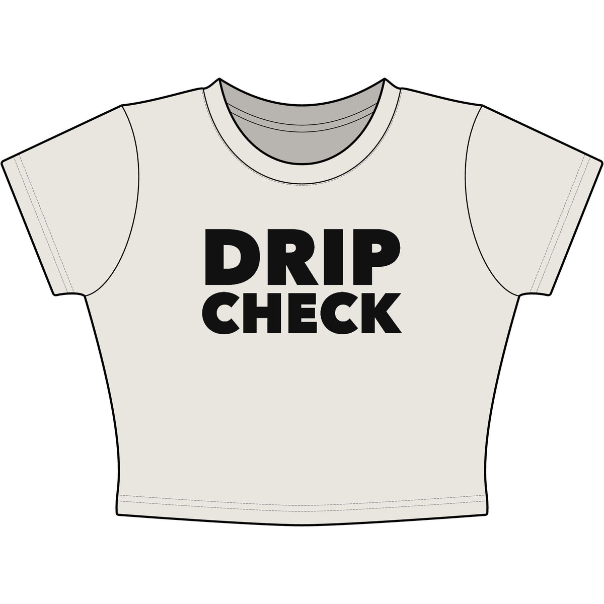 Drip Check Baby Tee - Classic Crop