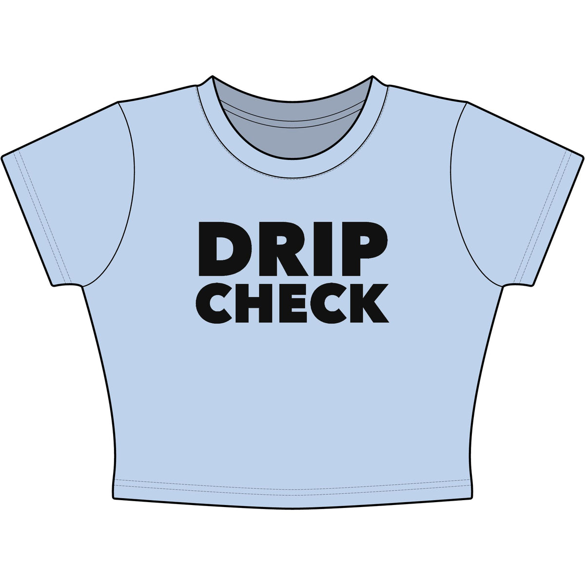 Drip Check Baby Tee - Classic Crop