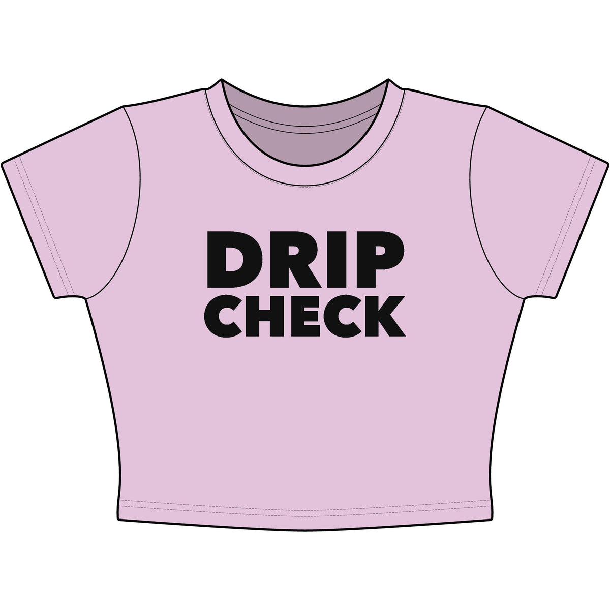 Drip Check Baby Tee - Classic Crop