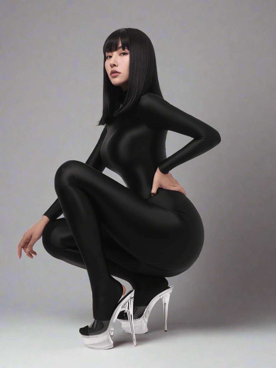 Spandex Nylon Full Bodysuit Back Zipper Zentai Shinny Cosplay Jumpsuit