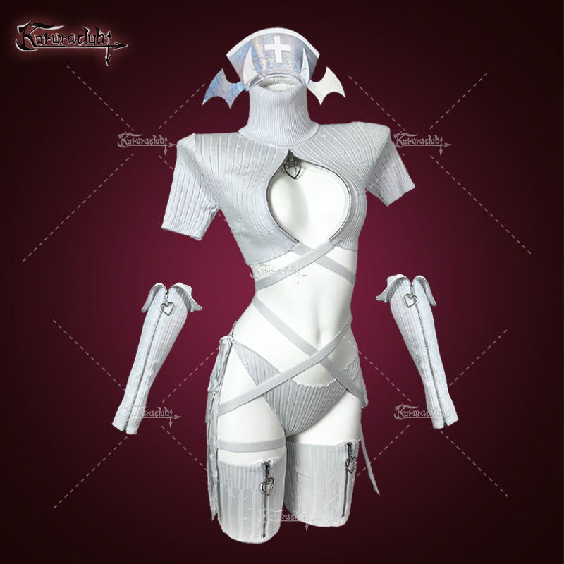 Cozy Hearted Nurse Lingerie KO01 (4-PIECE SET)