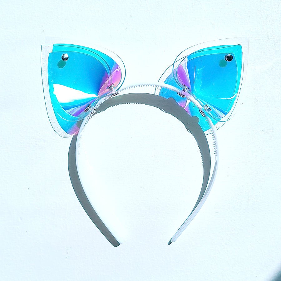 Cyber Holographic Ear Headband Cosplay