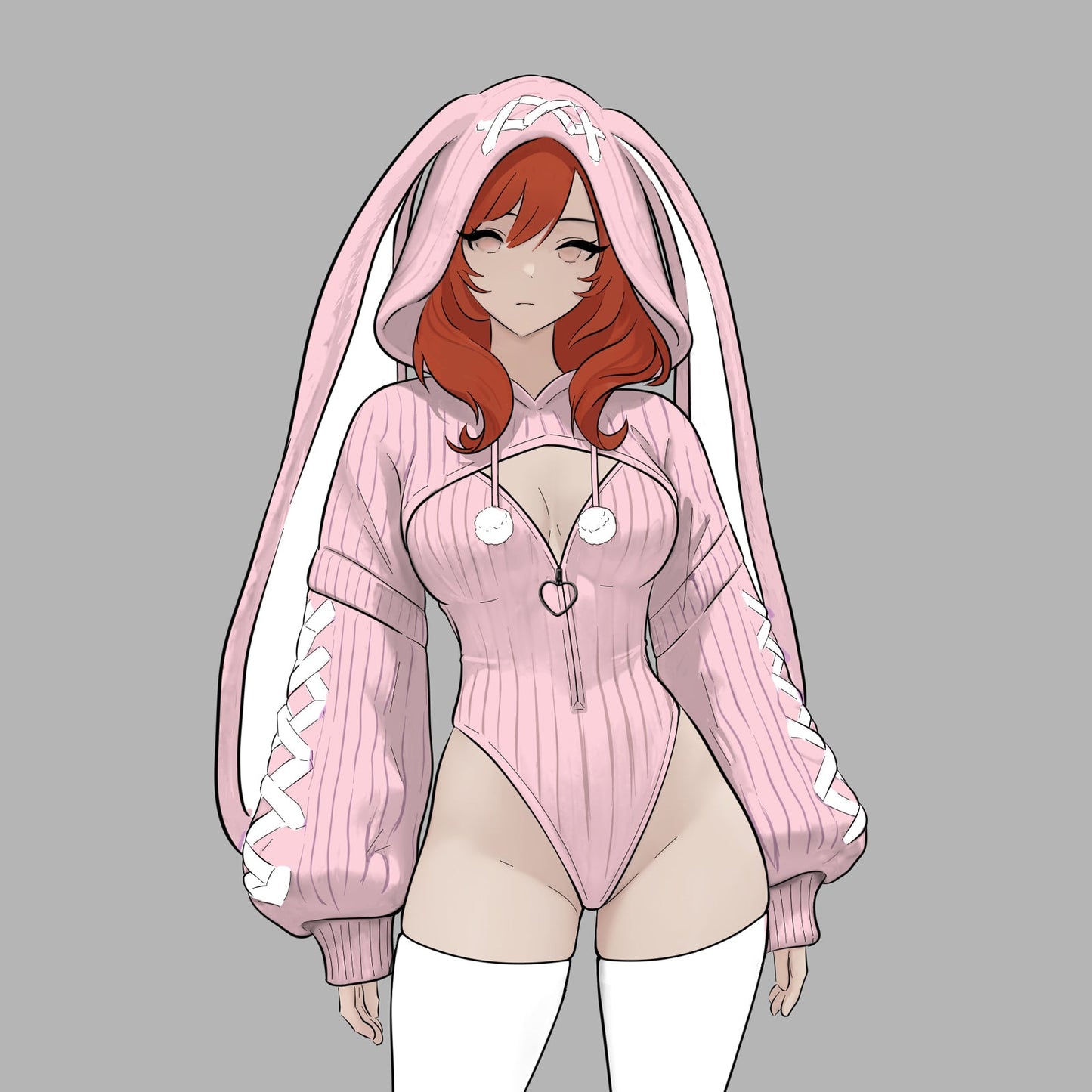 Pre-sale Cosplay Heart-Lock Floppy Bunny Jumpsuit KO103