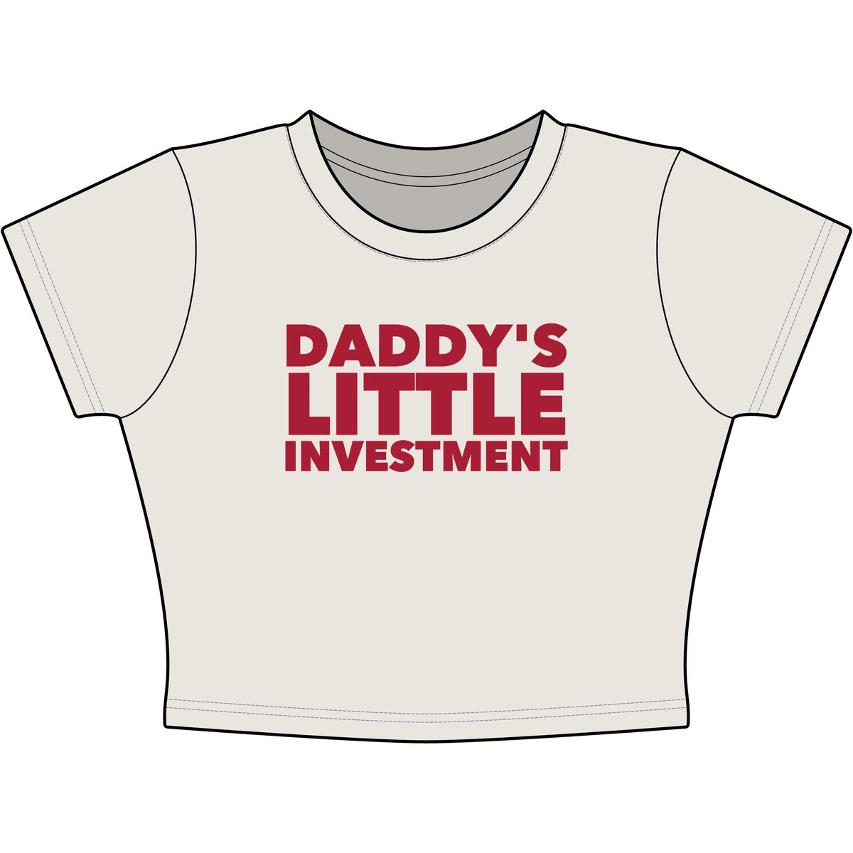 Daddy's Little Investment Baby Tee - Classic Crop