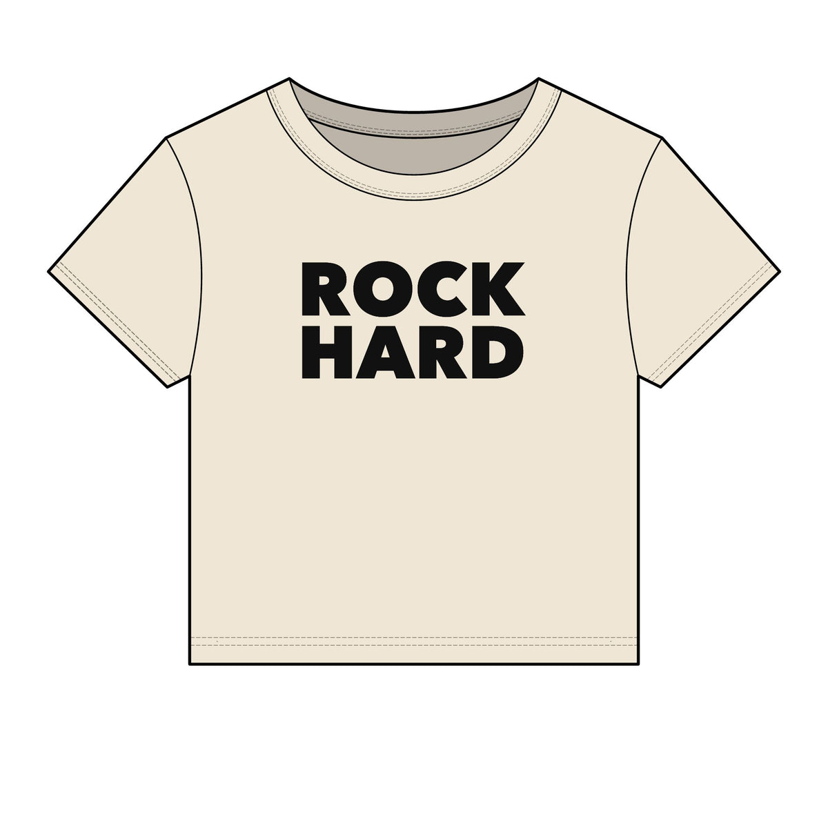Rock Hard Baby Tee - Fitted Rib