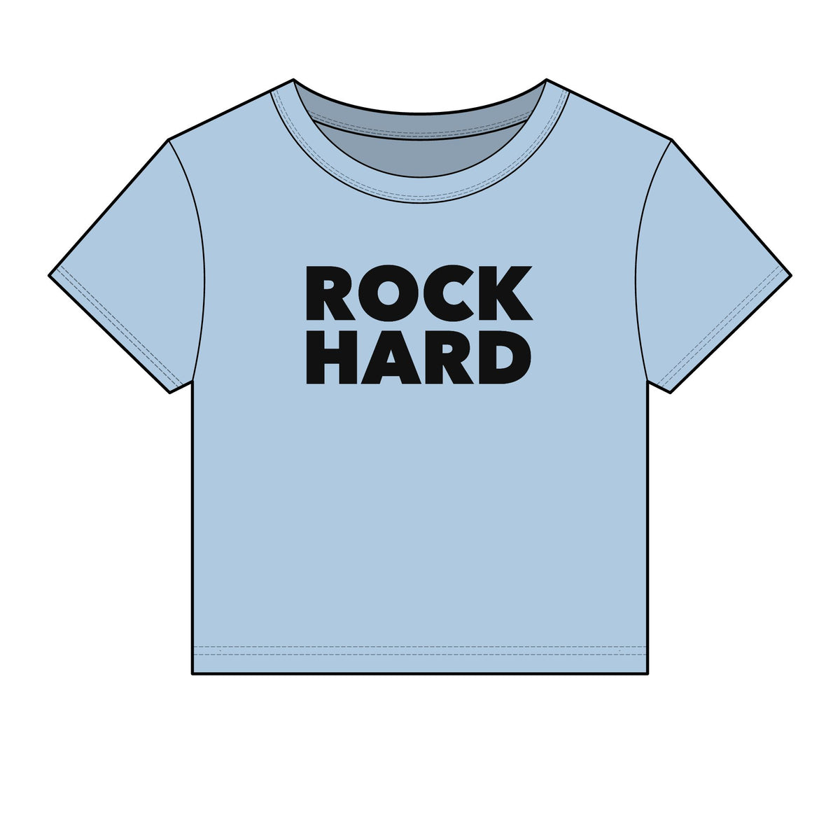 Rock Hard Baby Tee - Fitted Rib