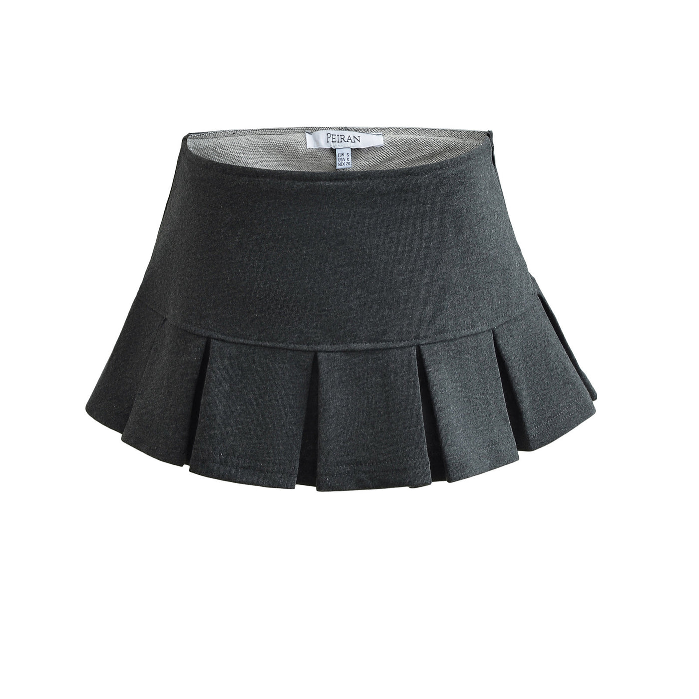 Flared Pleat Micro Skirt
