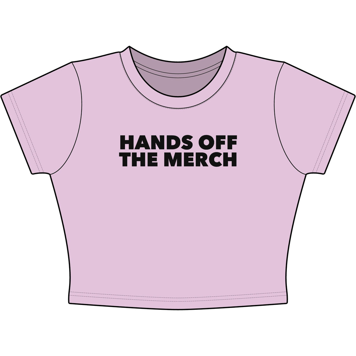 Hands Off The Merch Baby Tee - Classic Crop