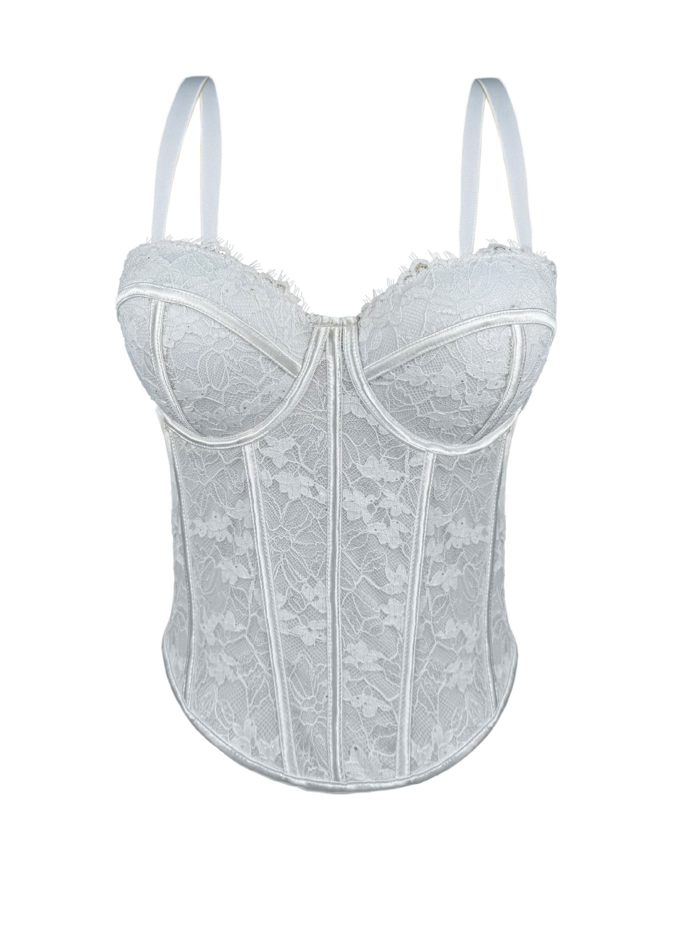 Sheer Rose Lace Bustier