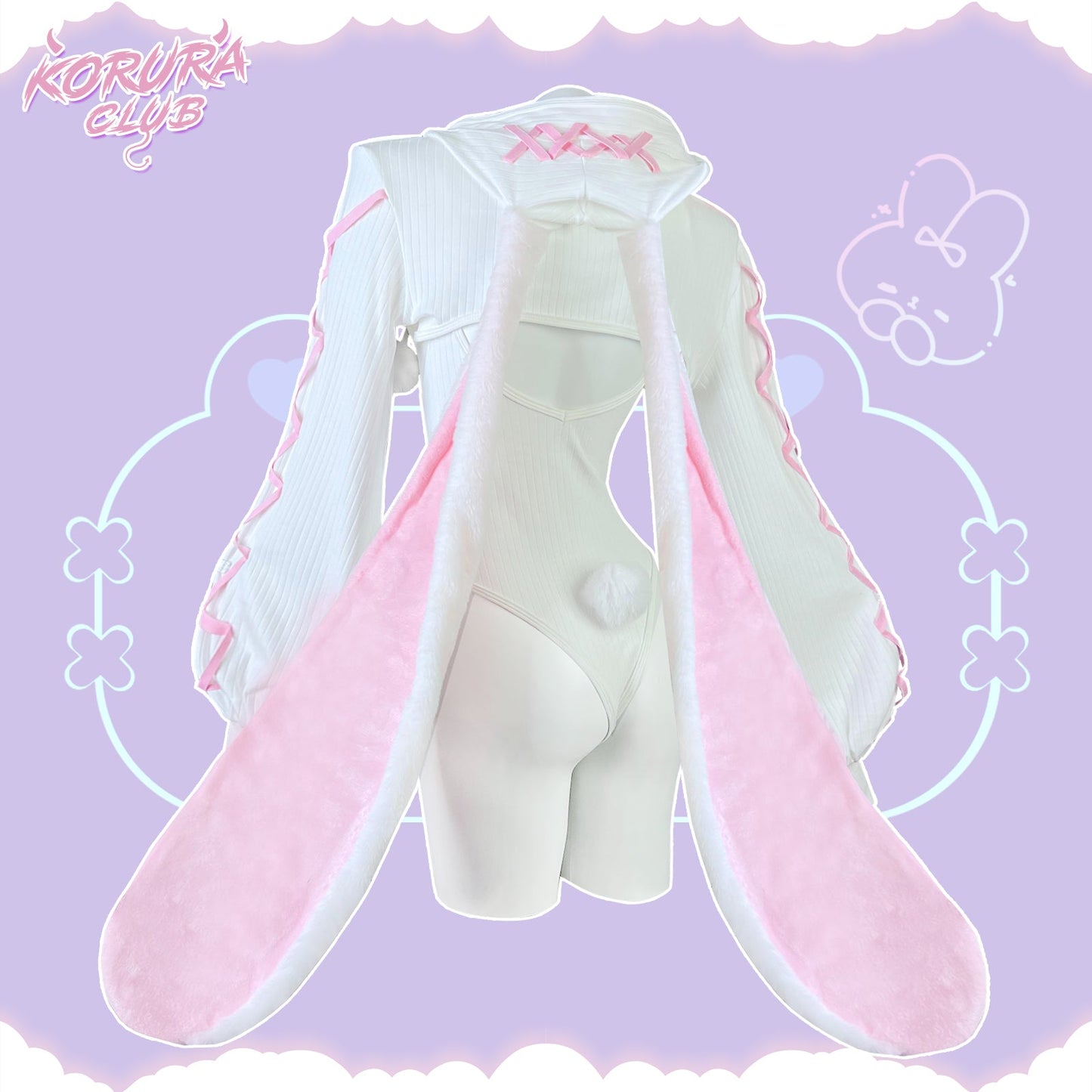 Pre-sale Cosplay Heart-Lock Floppy Bunny Jumpsuit KO103