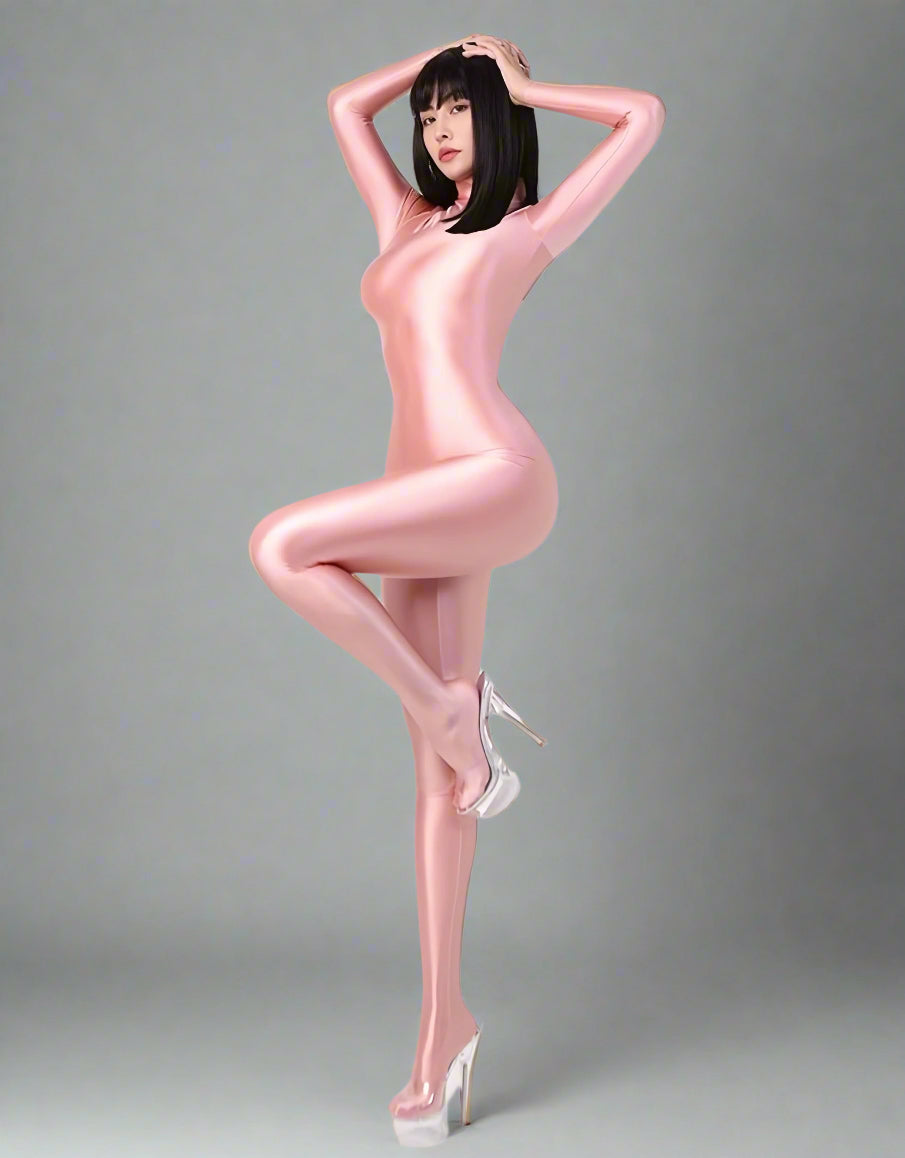 Spandex Nylon Full Bodysuit Back Zipper Zentai Shinny Cosplay Jumpsuit