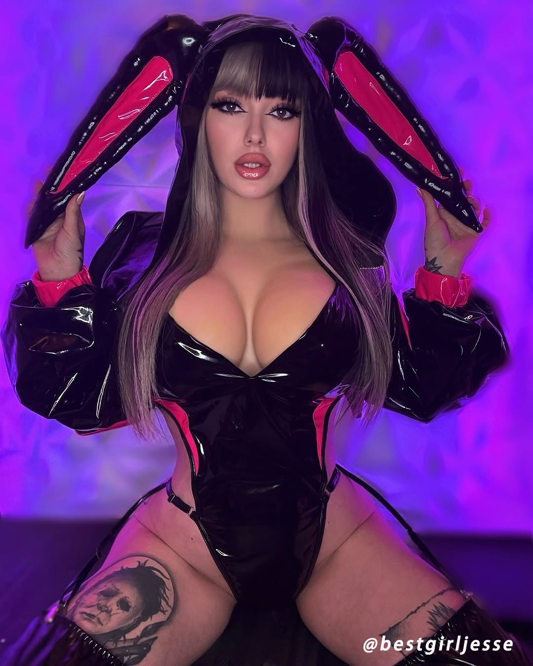 Cosplay Evil Bunny Lingerie KO50(5-Piece Set)