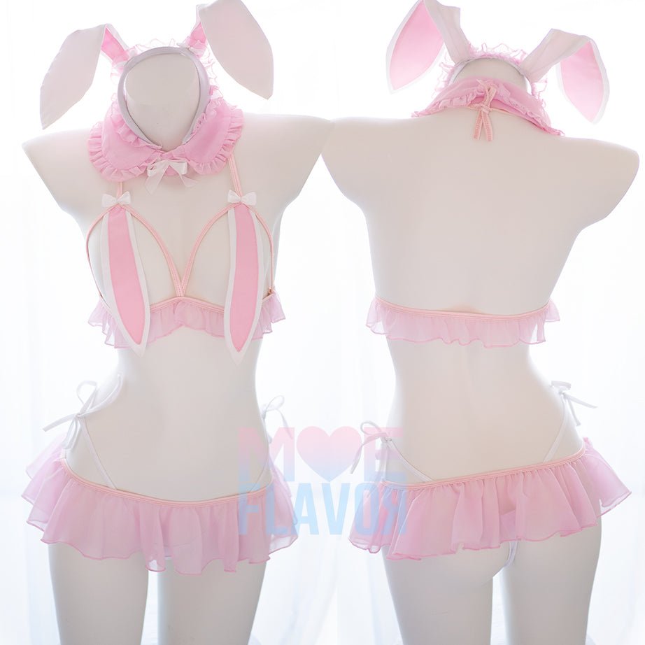 Blush Bunny Ears Lingerie