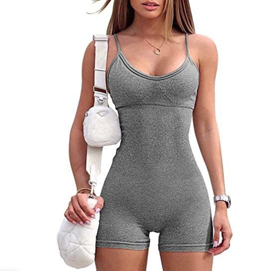 Seamless Ribbed Romper