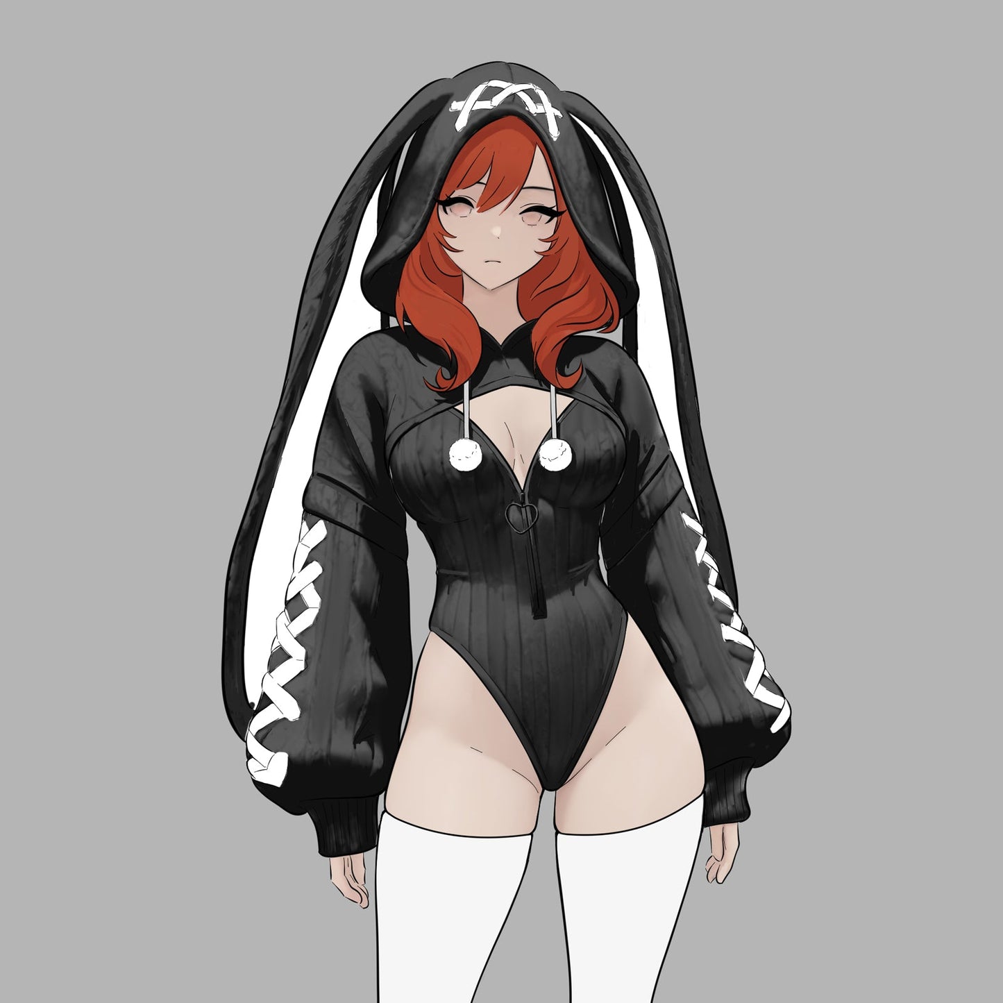 Pre-sale Cosplay Heart-Lock Floppy Bunny Jumpsuit KO103
