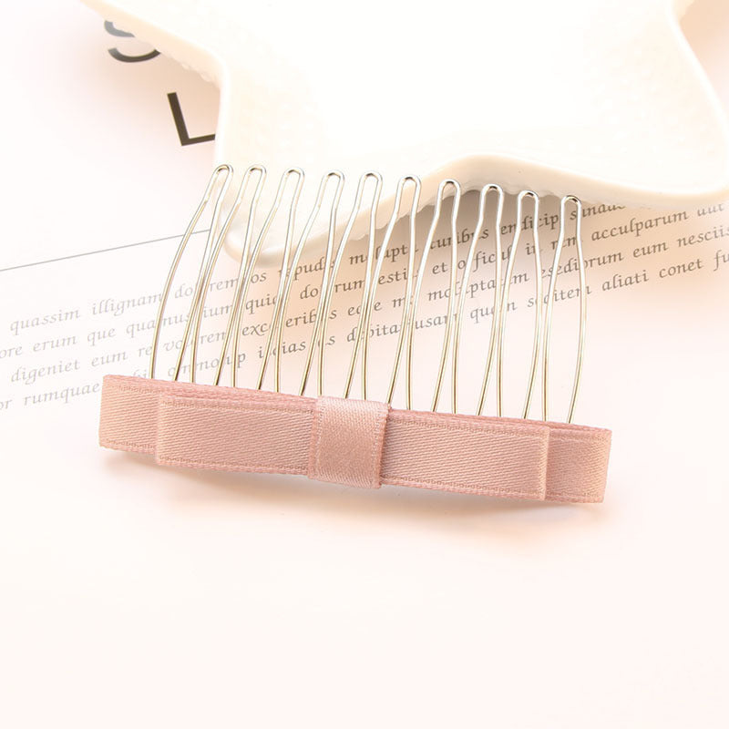 Satin Bow Hair Comb