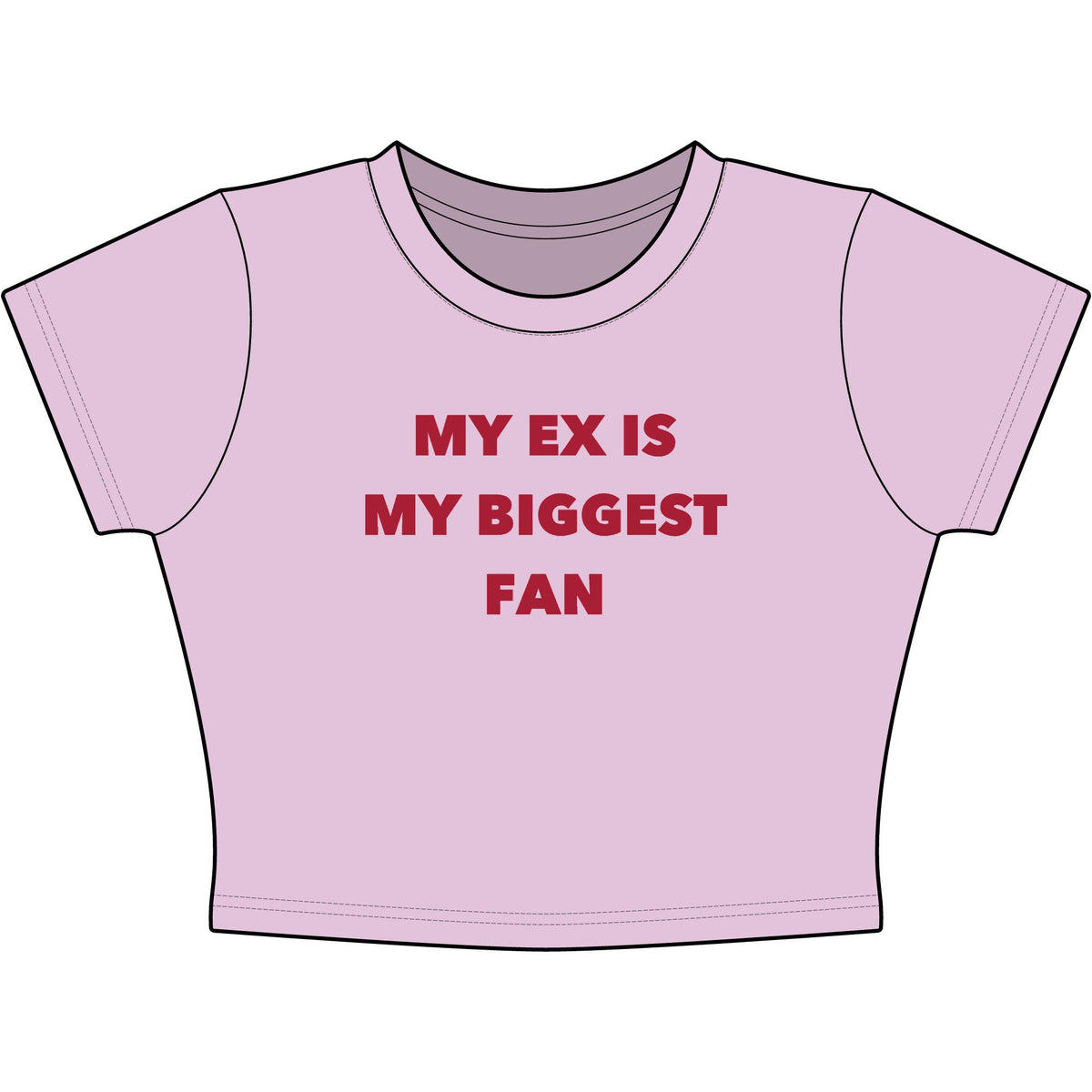 My Ex Is My Biggest Fan Baby Tee - Classic Crop