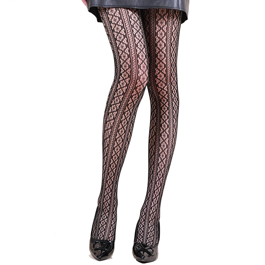 Spiderweb Print Fishnet Tights