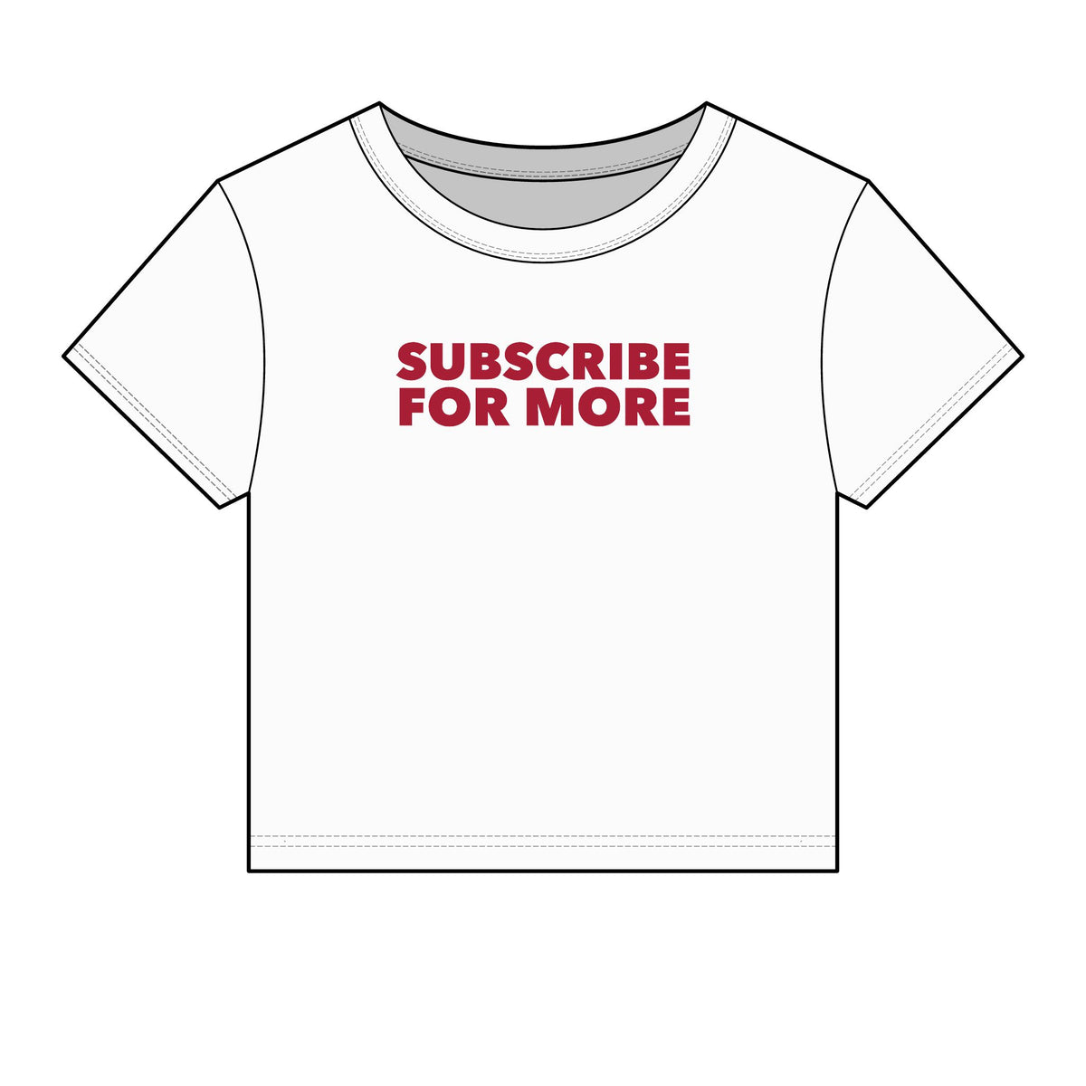 Subscribe For More Baby Tee - Fitted Rib
