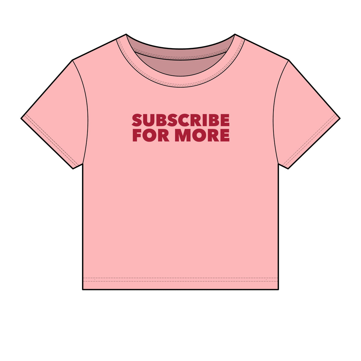 Subscribe For More Baby Tee - Fitted Rib