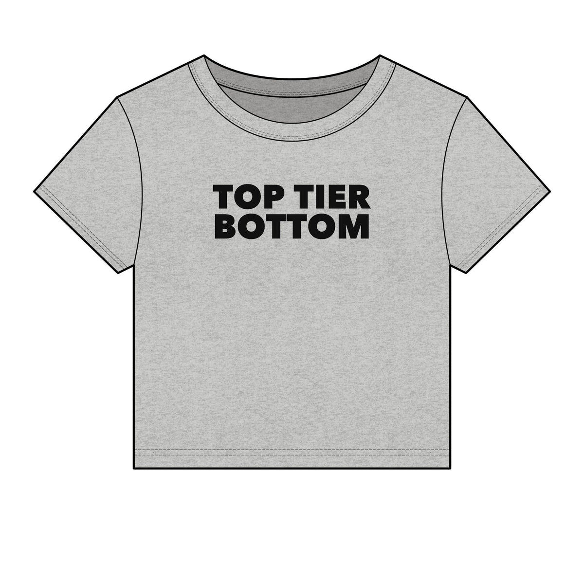 Top Tier Bottom Baby Tee - Fitted Rib