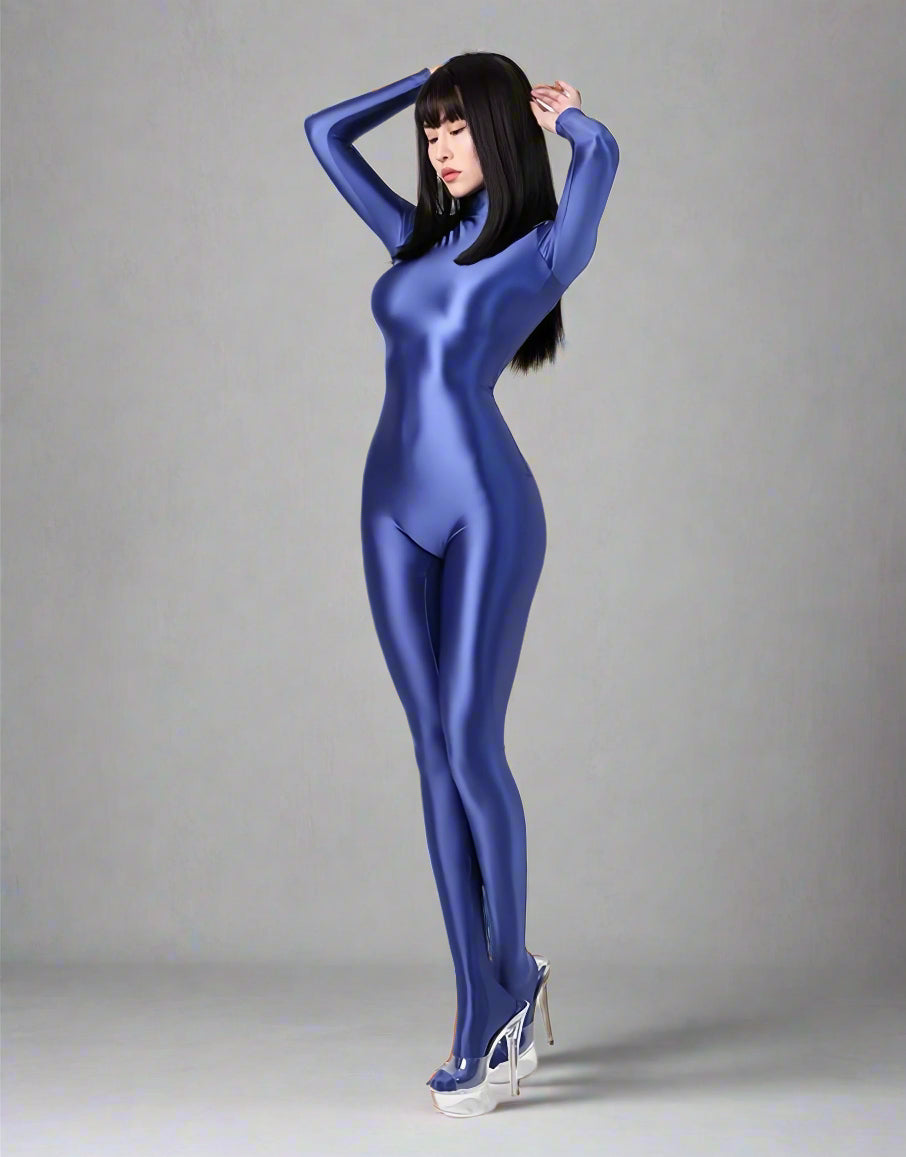 Spandex Nylon Full Bodysuit Back Zipper Zentai Shinny Cosplay Jumpsuit