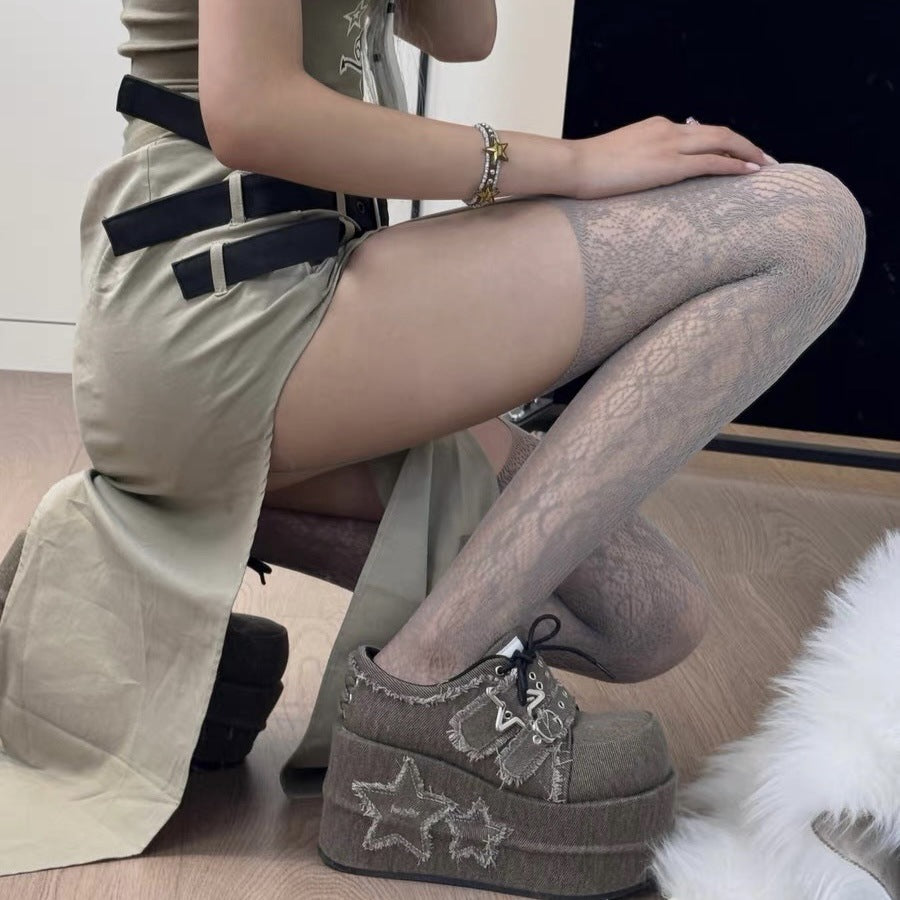 Lace Suspender Thigh-Highs