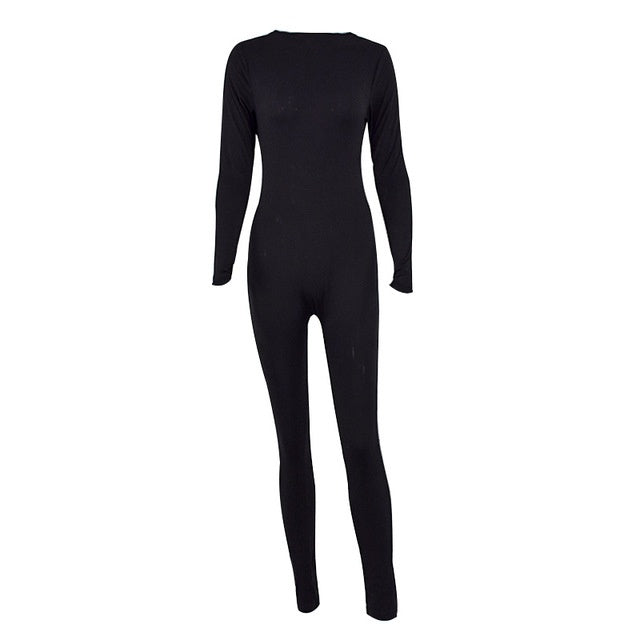 Long Sleeve Fitted Jumpsuit