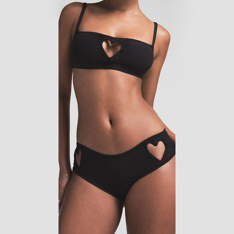 Heart Cutout Cami Shorts Set