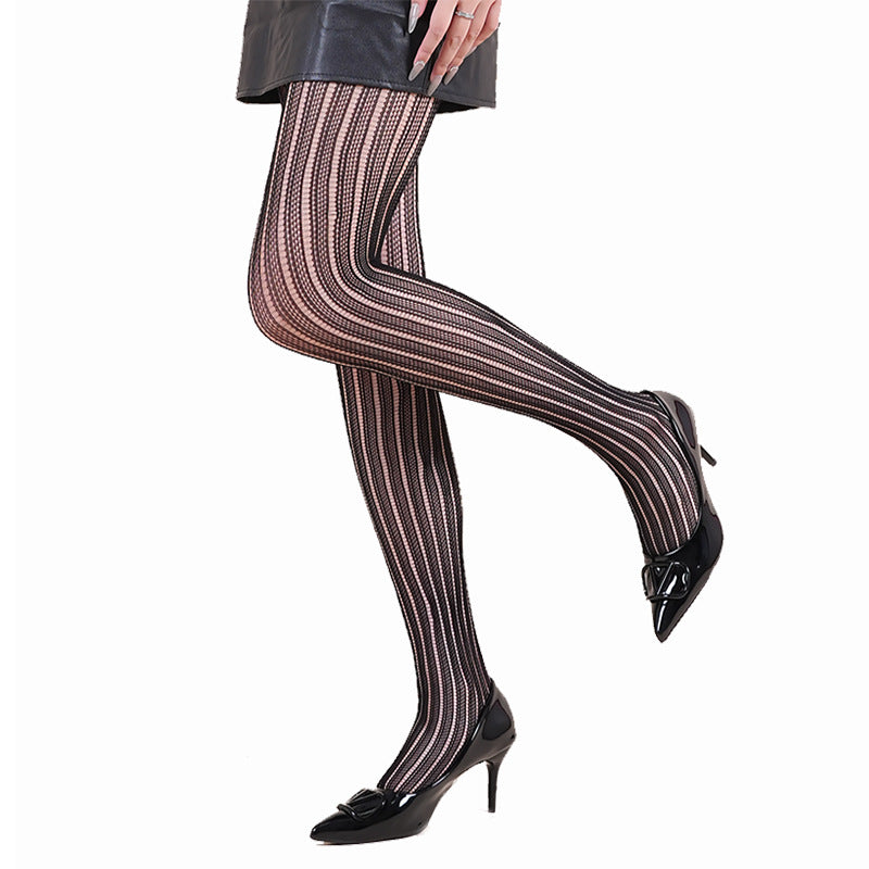 Spiderweb Print Fishnet Tights
