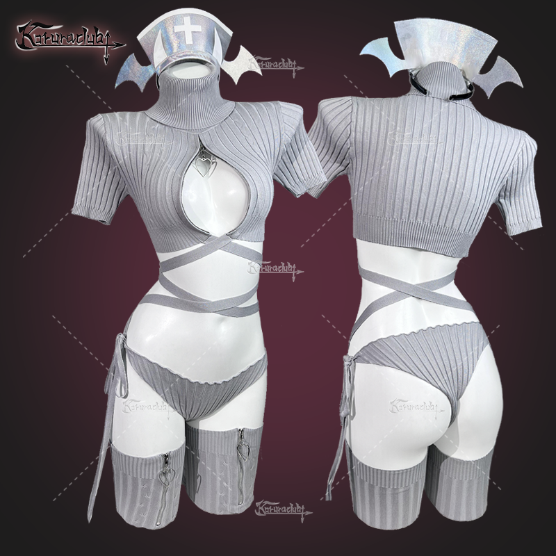 Cozy Hearted Nurse Lingerie KO01 (4-PIECE SET)