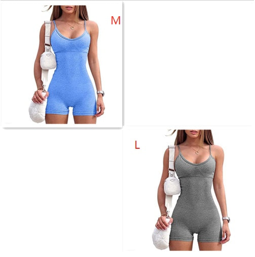 Seamless Ribbed Romper